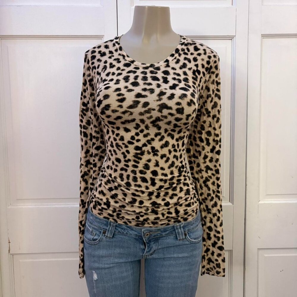 2000s Express Cheetah Print Long Sleeve Top